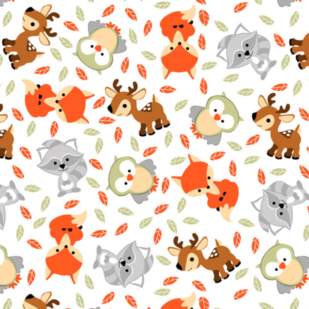 Woodland Buddies Flannel Fabric | By The Yard | Sewing and Crafting | 42 inches wide